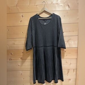 Lane Bryant Fit & Flare Sweater Dress Womens Plus Size 18-20 Plaid Print NWT